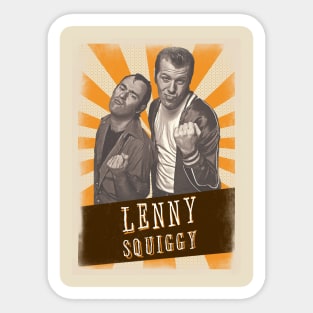 Vintage Aesthetic Lenny and squiggy Sticker
